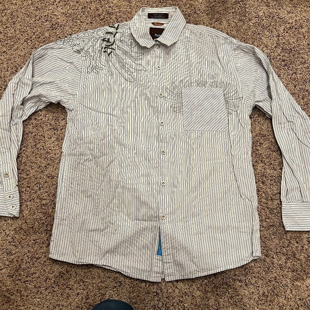 Roar Mens XL Button Down Shirt 100% Cotton